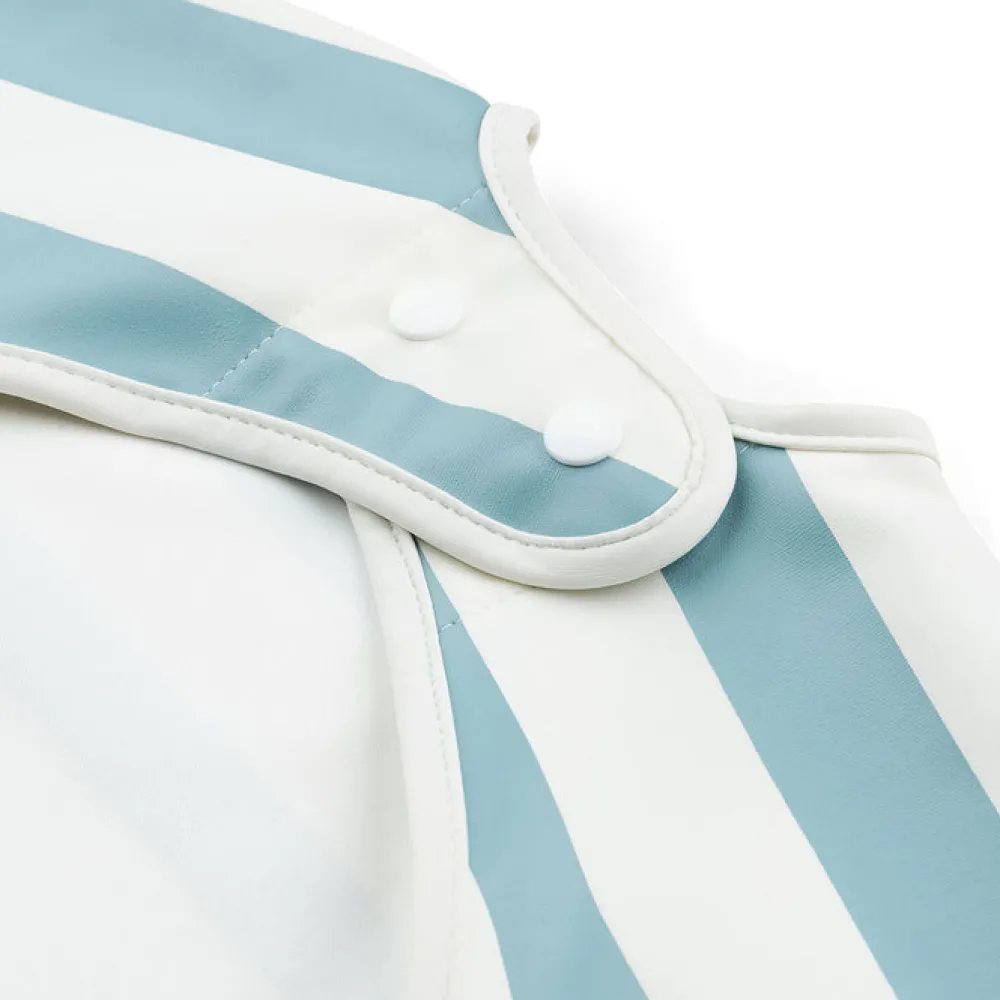 Done by Deer Babero con Mangas Stripes Blue ·* Baberos·Baberos Con Mangas|Baberos Con Mangas