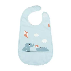 Done by Deer Babero con velcro Playground Blue ·* Baberos·Baberos De Silicona|Baberos De Silicona