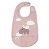 Done by Deer Babero Velcro Happy Clouds Powder ·* Baberos·Baberos De Silicona|Baberos De Silicona
