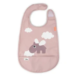 Done by Deer Babero Velcro Happy Clouds Powder ·* Baberos·Baberos De Silicona|Baberos De Silicona