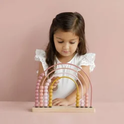 Little Dutch Ábaco Arco Iris Rosa ·*Niños Juguetes Waldorf|Juguetes Montessori