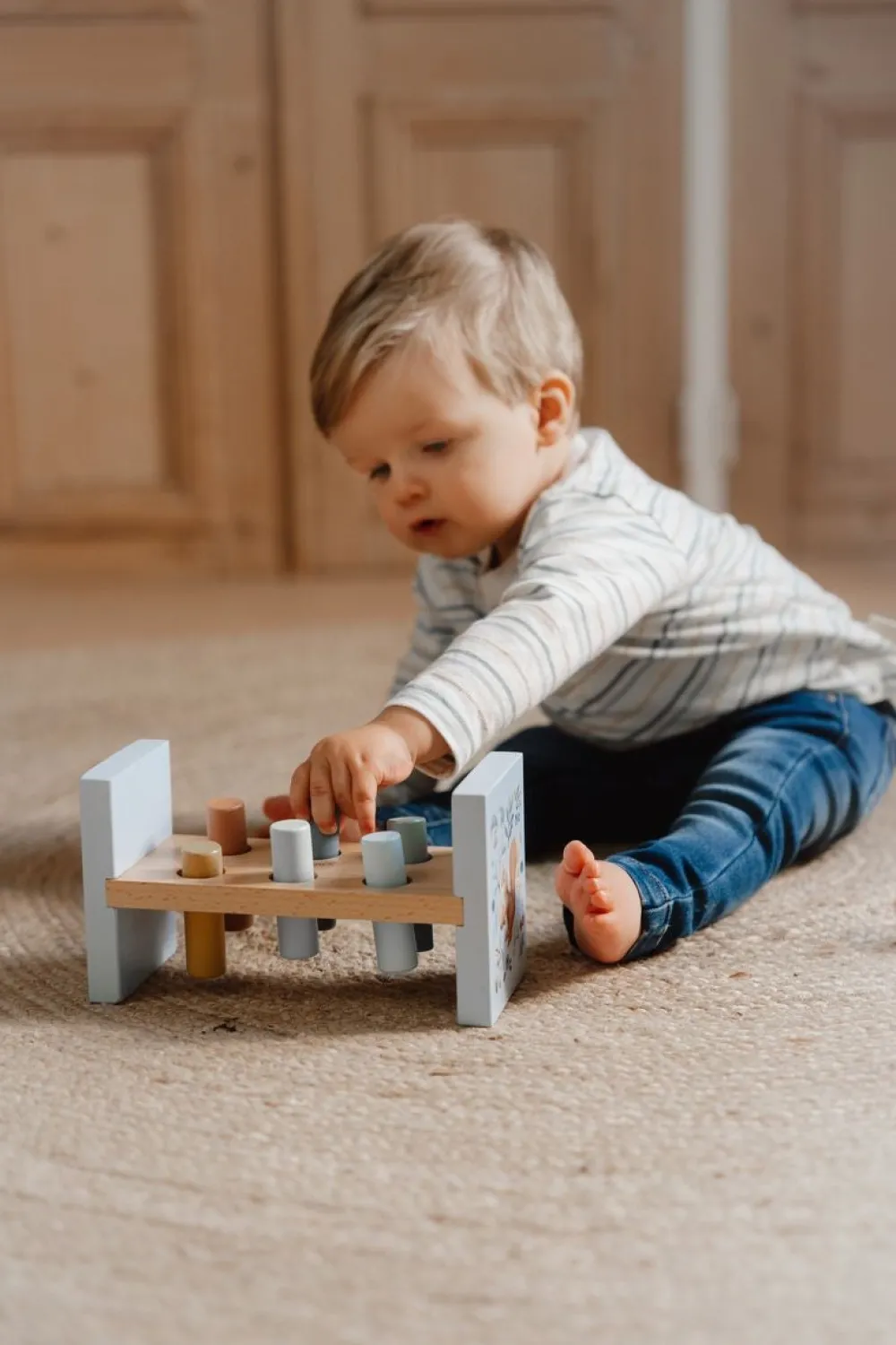Little Dutch Banco de Golpeo Forest Friends*Niños Juguetes Waldorf|Juguetes Montessori