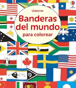 Usborne Banderas del mundo para colorear*Niños Libros Para Colorear|Libros Para Colorear