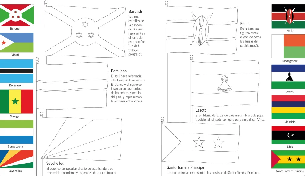 Usborne Banderas del mundo para colorear*Niños Libros Para Colorear|Libros Para Colorear