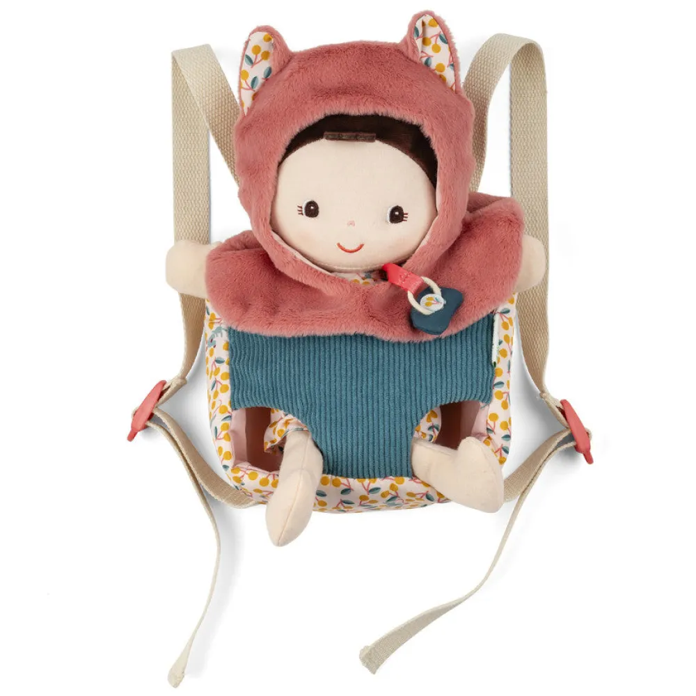 Lilliputiens Bebé Jeanne con portabebés ·*Niños Muñecos Blanditos|Peluches