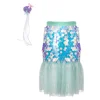 Great Pretenders Bling Bling Falda y diadema Sirena Mint · (4-6 años)*Niños Disfraces Infantiles