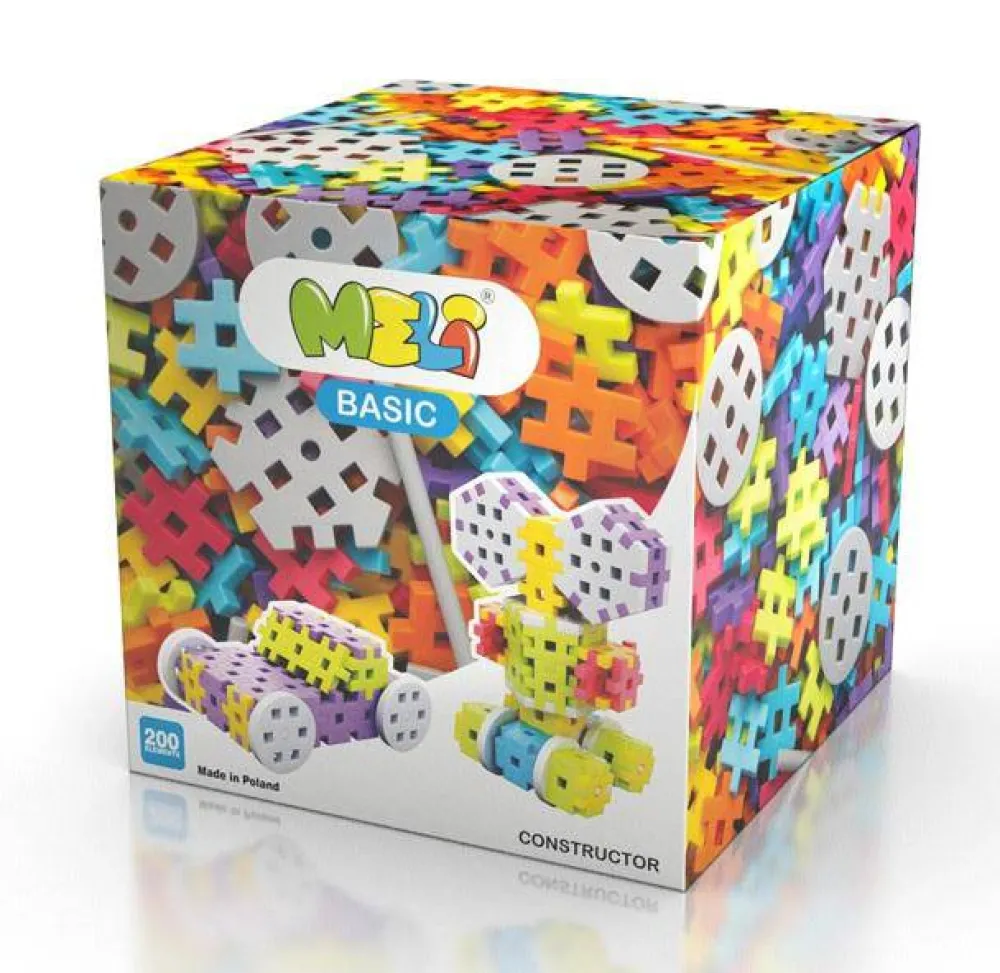 Meli Bloques · Basic Constructor 200 piezas*Niños Bloques Meli|Juguetes Y Juegos Motricidad Fina