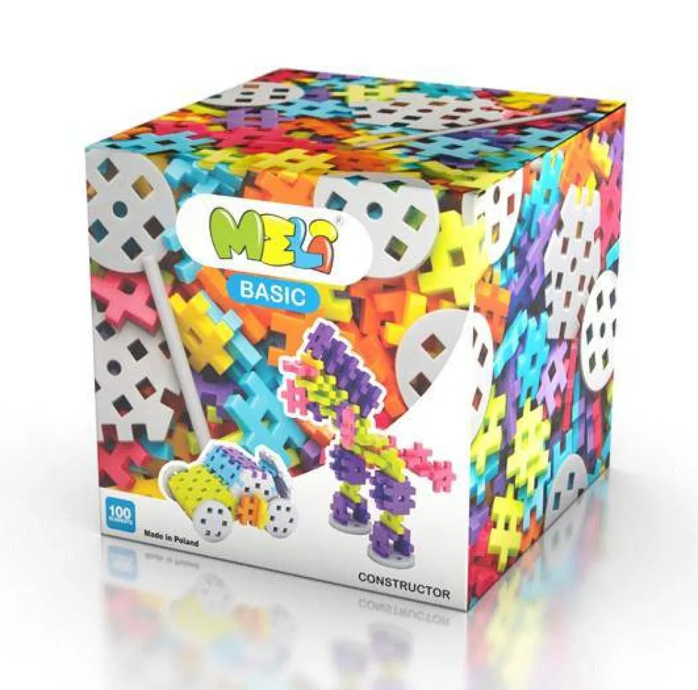 Meli Bloques · Basic Constructor 100 piezas*Niños Bloques Meli|Juguetes Y Juegos Motricidad Fina