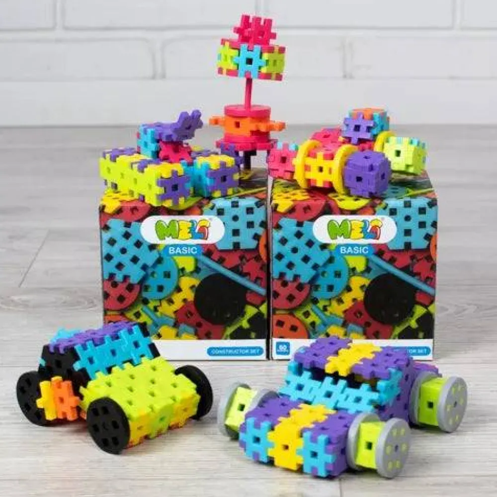 Meli Bloques · Basic Constructor Set 60pcs*Niños Bloques Meli|Juguetes Y Juegos Motricidad Fina