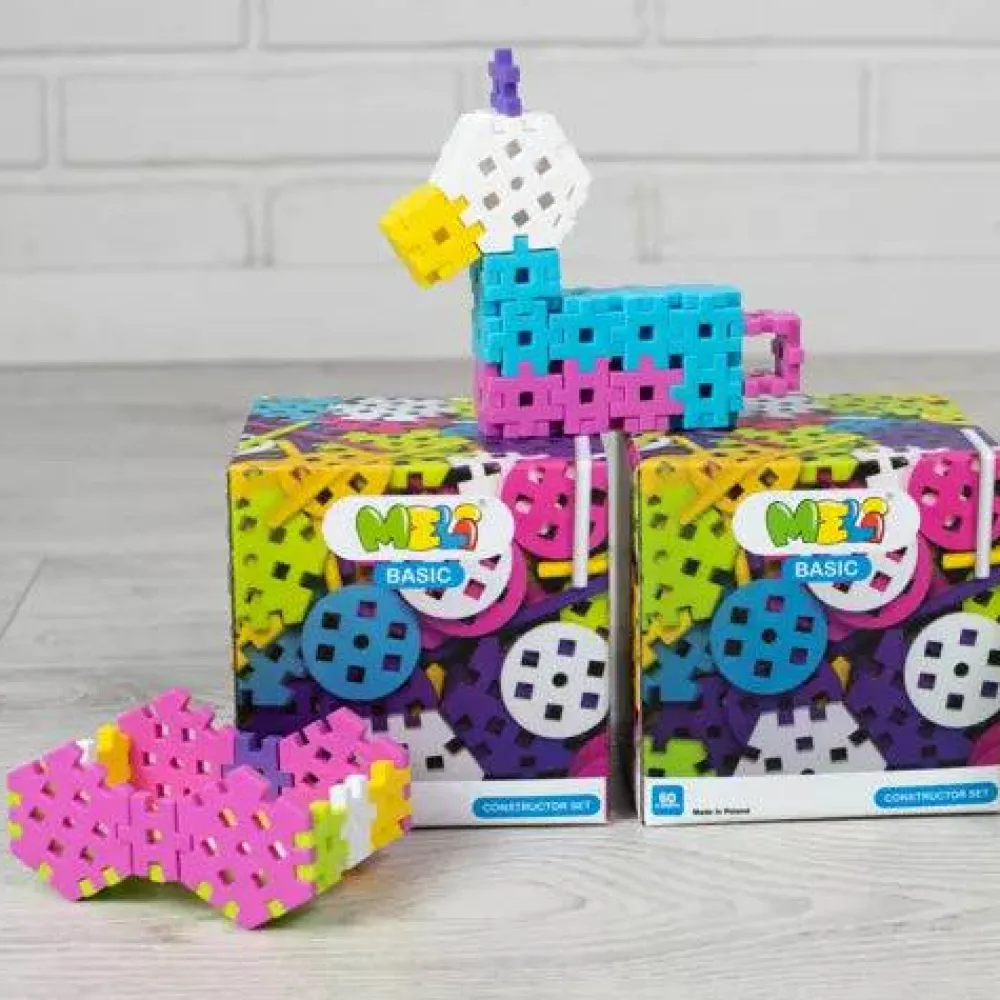 Meli Bloques · Basic Constructor Set 60pcs Pastel*Niños Bloques Meli|Juguetes Y Juegos Motricidad Fina