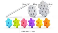 Meli Bloques · Basic Constructor Travel Box 1100 piezas*Niños Bloques Meli|Juguetes Y Juegos Motricidad Fina