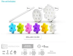 Meli Bloques · Basic Constructor Pastel Travel Box 500 piezas*Niños Bloques Meli|Juguetes Y Juegos Motricidad Fina