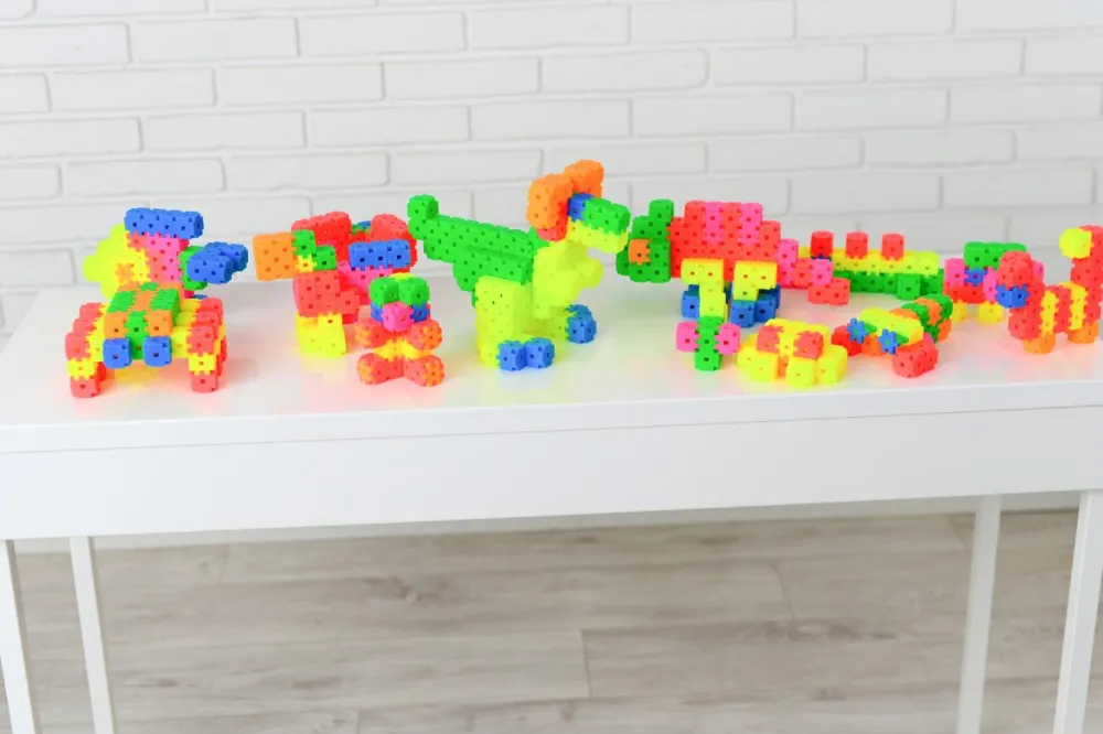 Meli Bloques · Basic Edu 1200 piezas Neon*Niños Bloques Meli|Juguetes Y Juegos Motricidad Fina