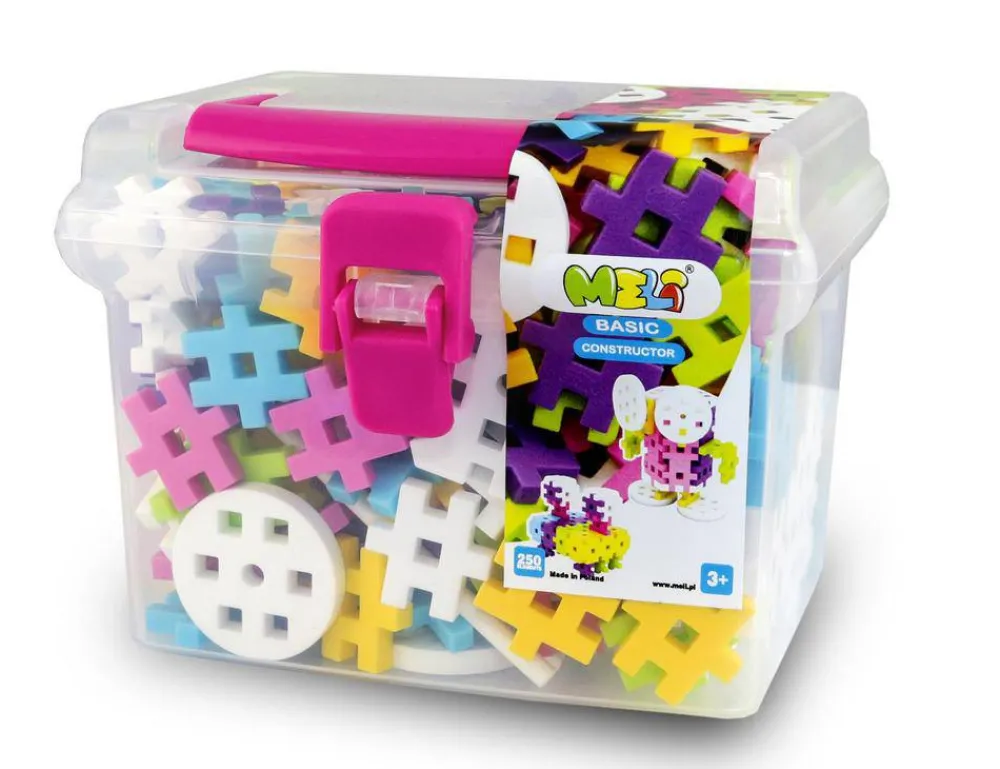 Meli Bloques · Basic Pastel Constructor Travel Box 250 piezas*Niños Bloques Meli|Juguetes Y Juegos Motricidad Fina