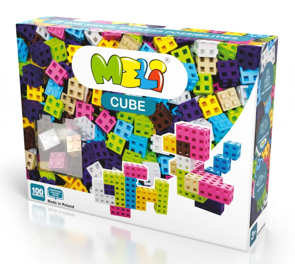 Meli Bloques · Cube 100 piezas Pastel*Niños Bloques Meli|Juguetes Y Juegos Motricidad Fina