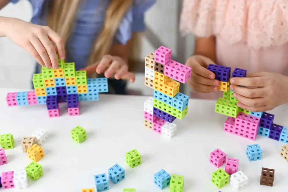 Meli Bloques · Cube 50 piezas Pastel*Niños Bloques Meli|Juguetes Y Juegos Motricidad Fina