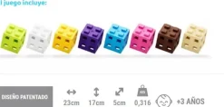 Meli Bloques · Cube 50 piezas Pastel*Niños Bloques Meli|Juguetes Y Juegos Motricidad Fina