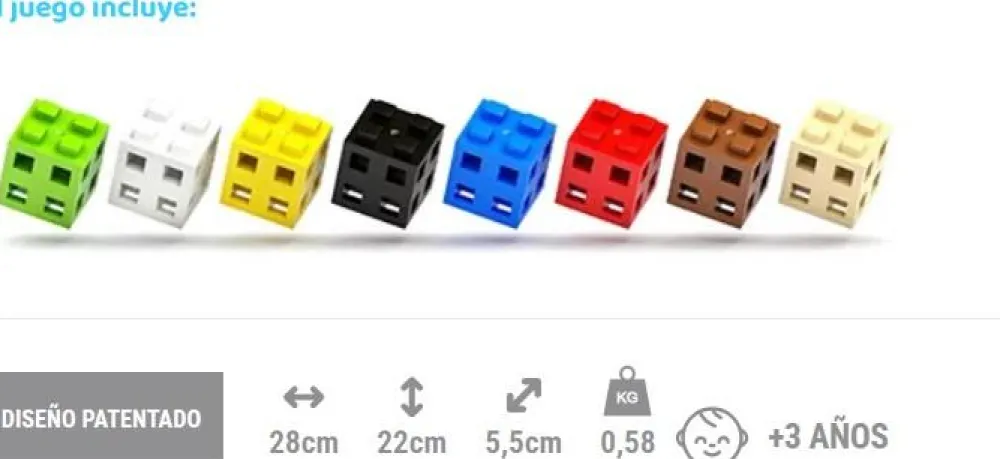 Meli Bloques · Cube 100 piezas*Niños Bloques Meli|Juguetes Y Juegos Motricidad Fina