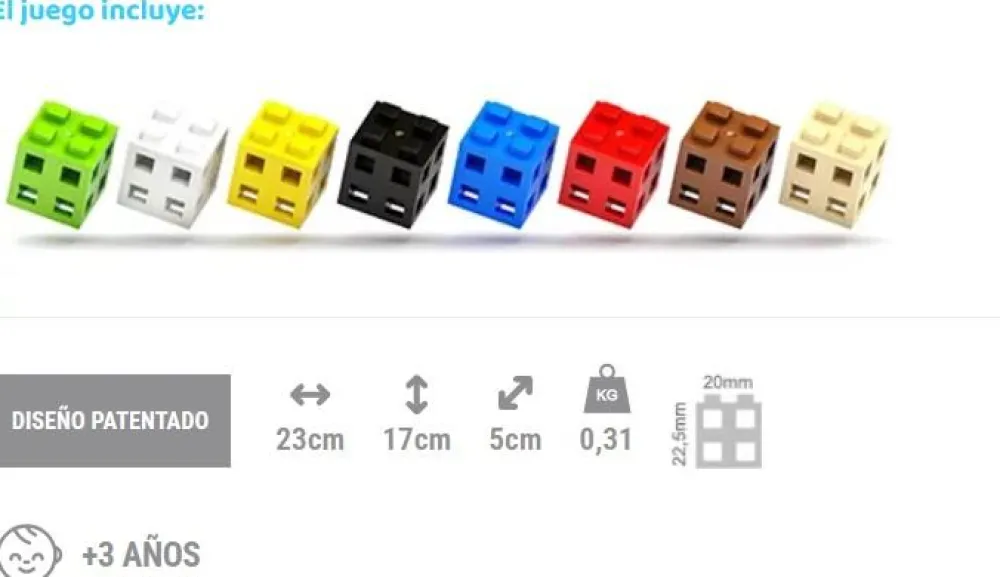 Meli Bloques · Cube 50 piezas*Niños Bloques Meli|Juguetes Y Juegos Motricidad Fina