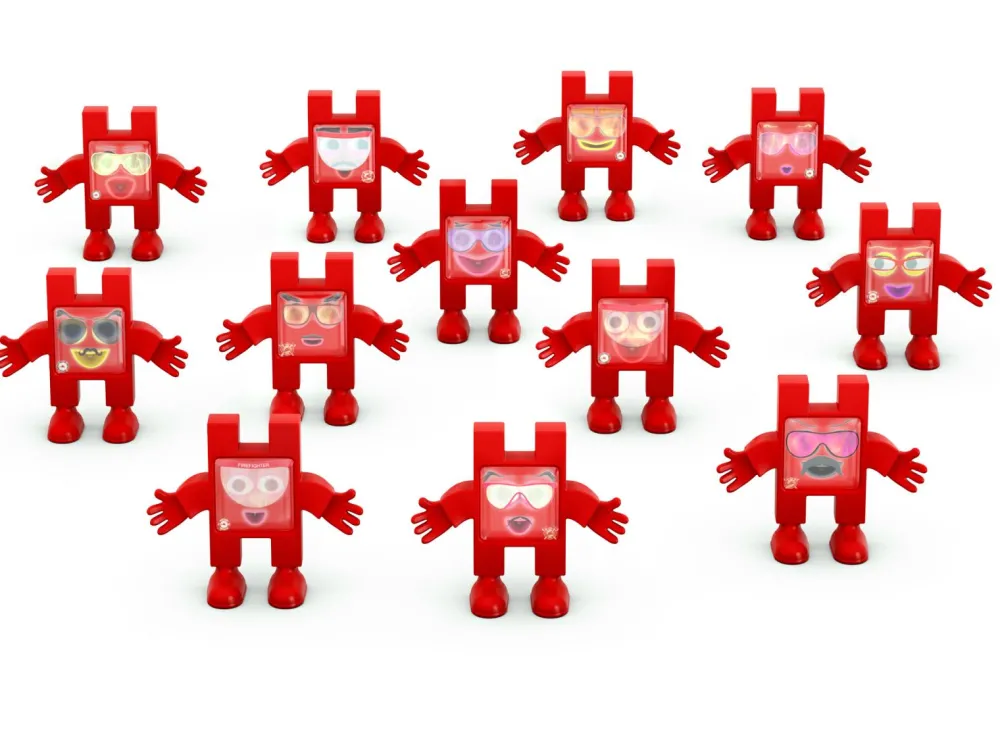 Meli Bloques · Emoti Bombero · 12 piezas*Niños Bloques Meli|Juguetes Y Juegos Motricidad Fina