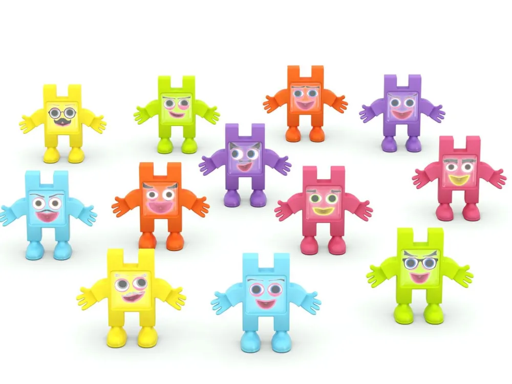 Meli Bloques · Emoti Happy · 12 piezas*Niños Bloques Meli|Juguetes Y Juegos Motricidad Fina