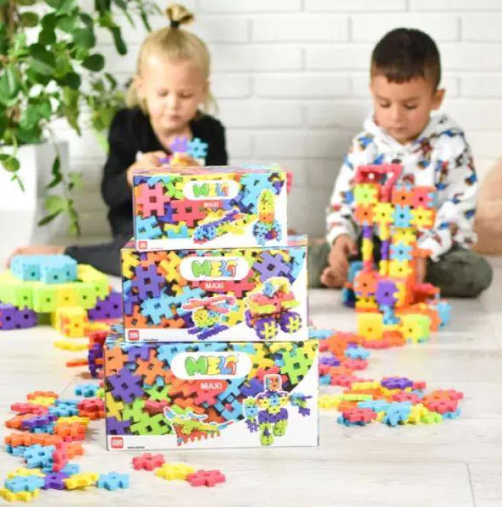 Meli Bloques · Maxi 50 piezas*Niños Bloques Meli|Juguetes Y Juegos Motricidad Fina