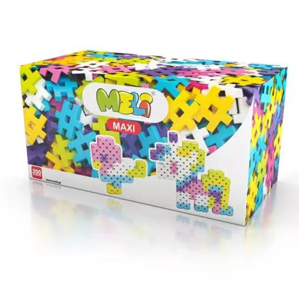 Meli Bloques · Maxi Pastel 200 piezas*Niños Bloques Meli|Juguetes Y Juegos Motricidad Fina