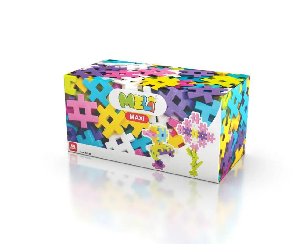 Meli Bloques · Maxi Pastel 50 piezas*Niños Bloques Meli|Juguetes Y Juegos Motricidad Fina