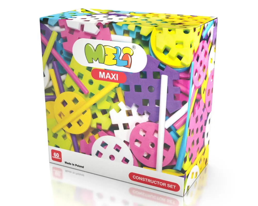 Meli Bloques Maxi Pastel · Constructor Set 60 piezas*Niños Bloques Meli|Juguetes Y Juegos Motricidad Fina
