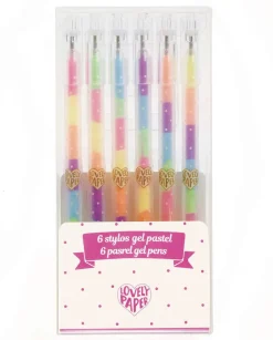 Djeco Bolígrafos de Gel Arco Iris (6 ud) · Lovely Paper*Niños Bolis, Lápices Y Rotus