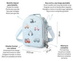 Tutete Bolsa Merienda Térmica 3D City Cars* Fundas De Almuerzo Y Bolsas De Merienda Térmicas