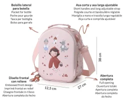 Tutete Bolsa Merienda Térmica 3D Little Red* Fundas De Almuerzo Y Bolsas De Merienda Térmicas