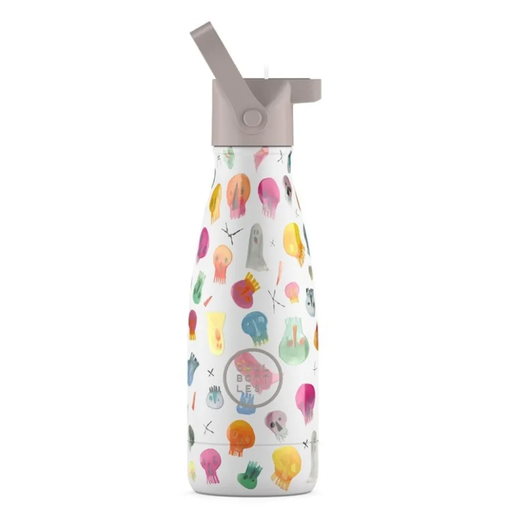 Cool Bottles Botella Acero Crazy Skulls 260ml ·* Botellas De Agua Termo|Botellas De Agua Para El Cole·Botellas Termo
