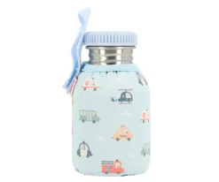 Tutete Botella Acero Funda City Cars 350ml* Botellas De Agua De Acero|Botellas De Agua Para El Cole·Botellas De Acero