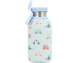 Tutete Botella Acero Funda City Cars 500ml* Botellas De Agua De Acero|Botellas De Agua Para El Cole·Botellas De Acero