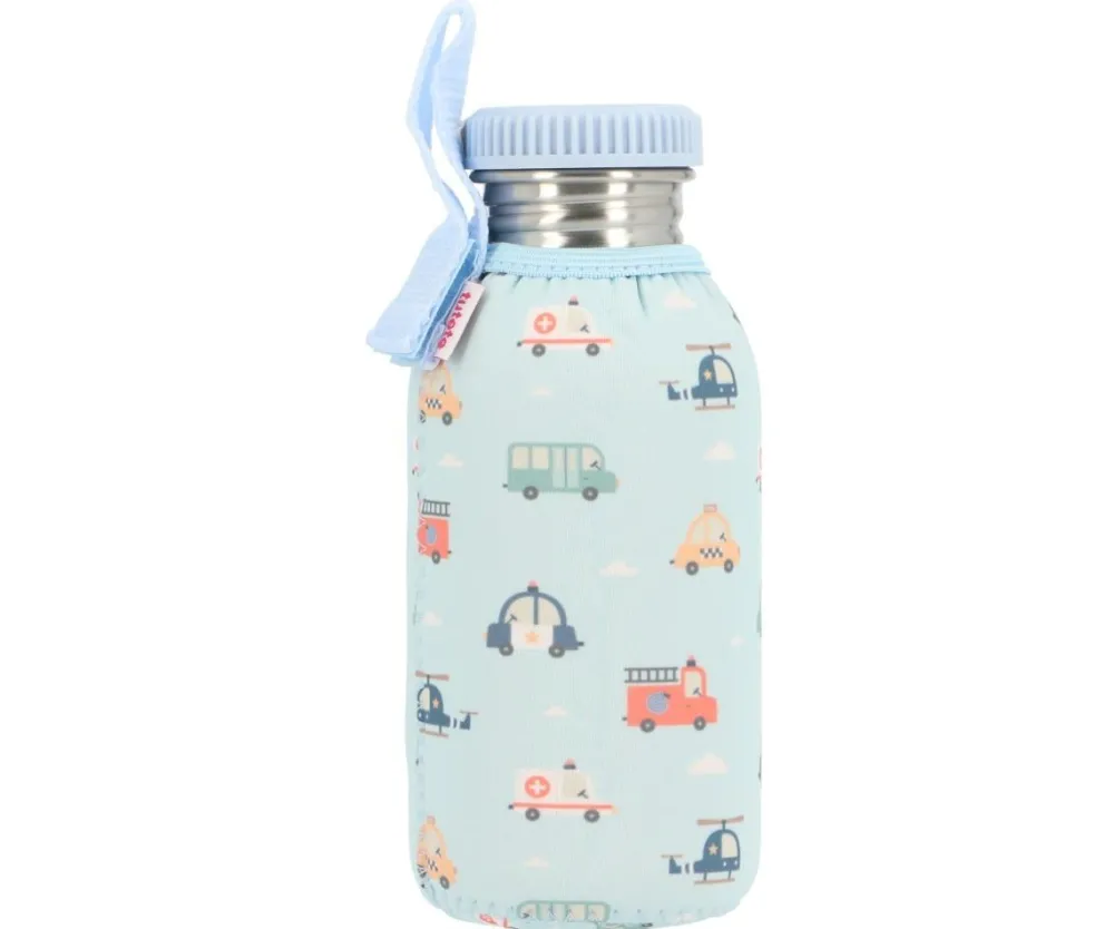 Tutete Botella Acero Funda City Cars 500ml* Botellas De Agua De Acero|Botellas De Agua Para El Cole·Botellas De Acero
