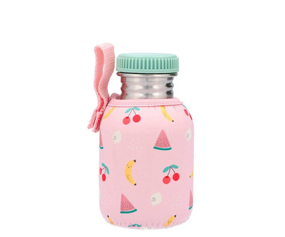 Tutete Botella Acero Funda Fruits 350ml* Botellas De Agua De Acero|Botellas De Agua Para El Cole·Botellas De Acero