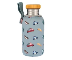 Tutete Botella Acero Funda Vintage Cars 500ml* Botellas De Agua De Acero|Botellas De Agua Para El Cole·Botellas De Acero