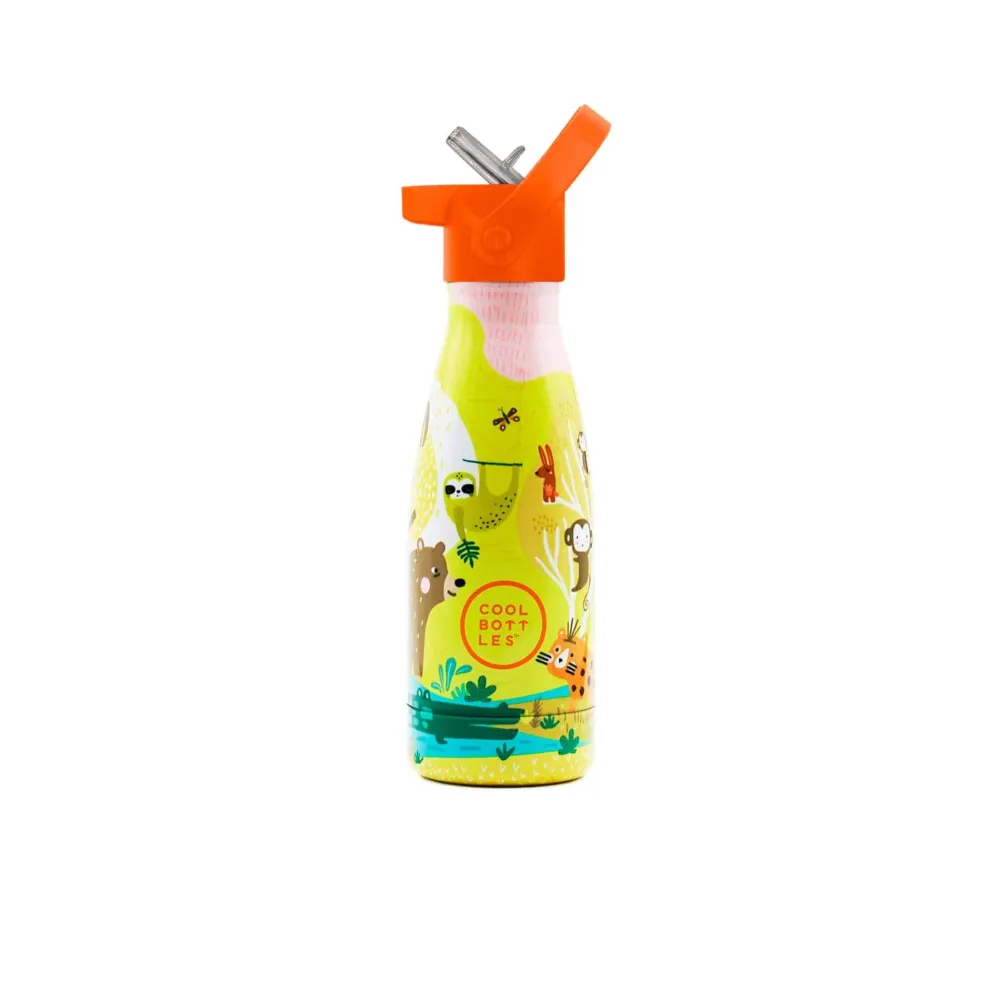 Cool Bottles Botella Acero Jungle Park 260ml ·* Botellas De Agua Termo|Botellas De Agua Para El Cole·Botellas Termo