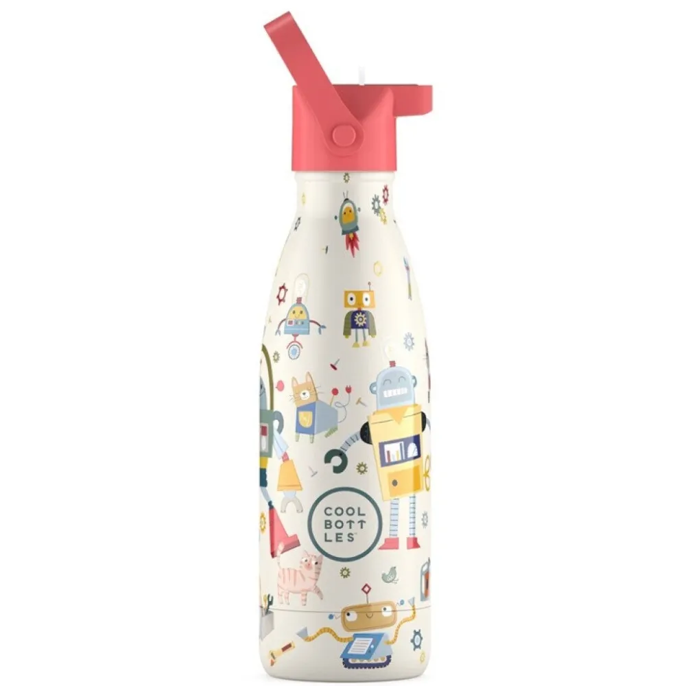 Cool Bottles Botella Acero Messy Robots 350ml ·* Botellas De Agua Termo|Botellas De Agua Para El Cole·Botellas Termo