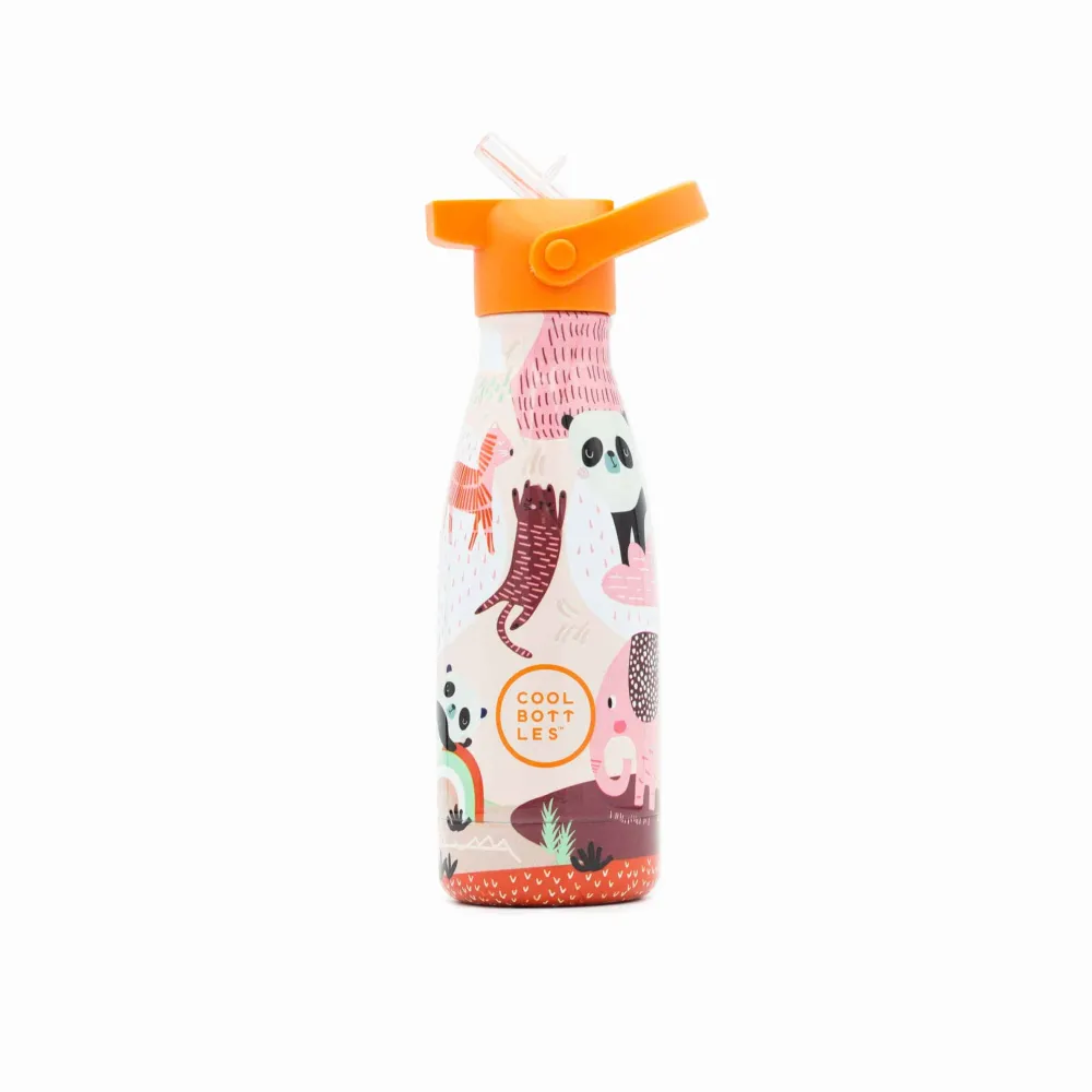 Cool Bottles Botella Acero Panda Gang Park 260ml ·* Botellas De Agua Termo|Botellas De Agua Para El Cole·Botellas Termo