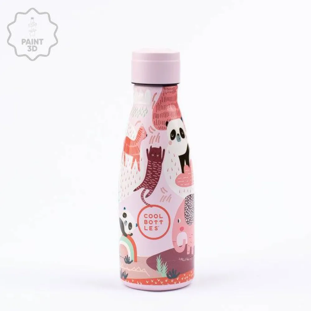 Cool Bottles Botella Acero Panda Gang Park 260ml ·* Botellas De Agua Termo|Botellas De Agua Para El Cole·Botellas Termo