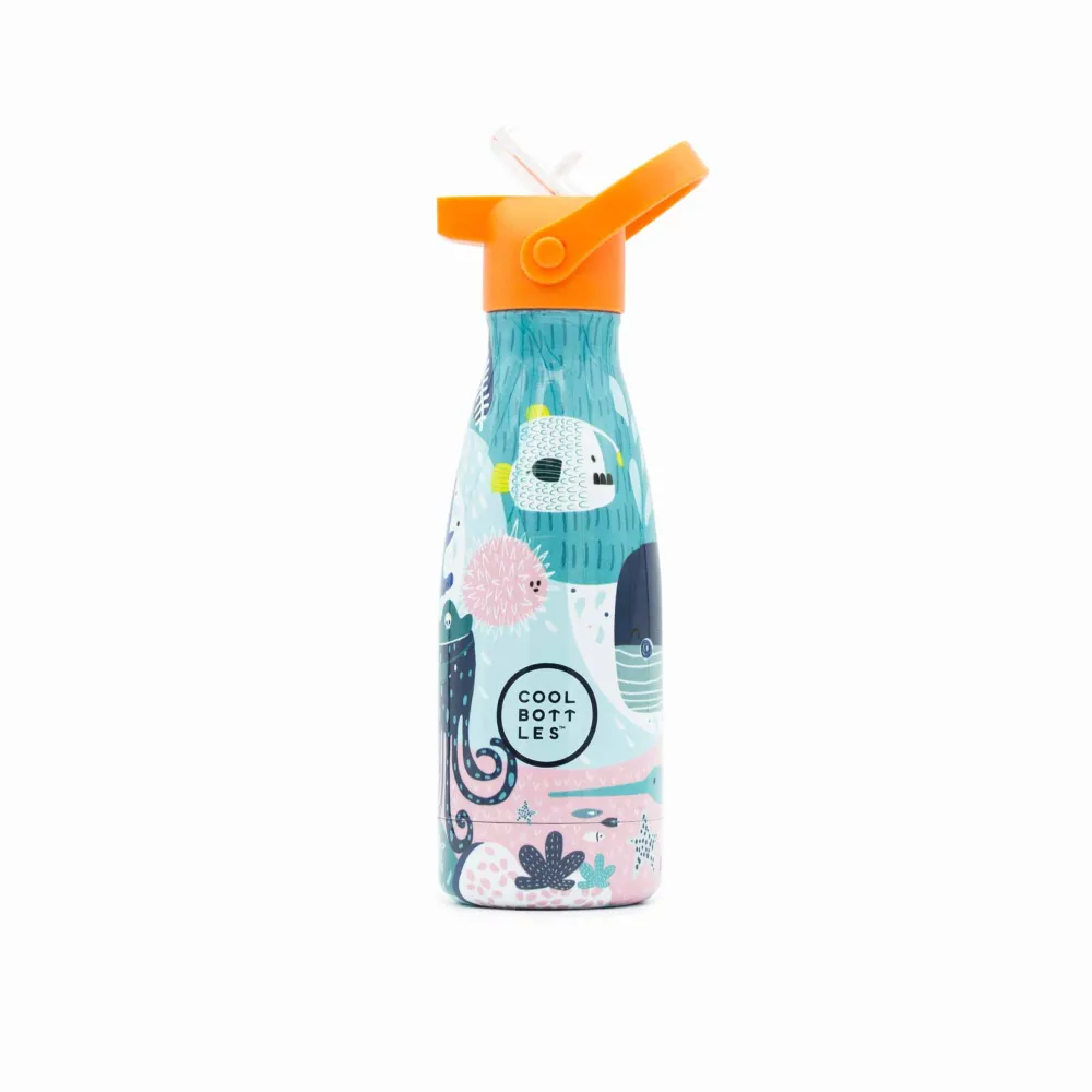 Cool Bottles Botella Acero Sea World 260ml ·* Botellas De Agua Termo|Botellas De Agua Para El Cole·Botellas Termo