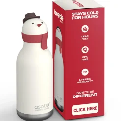 Asobu Botella Bestie Muñeco Nieve 460ml ·* Botellas De Agua Termo|Botellas De Agua Para El Cole·Botellas Termo