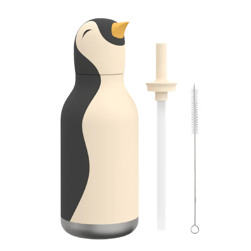 Asobu Botella Bestie Pingüino 460ml ·* Botellas De Agua Termo|Botellas De Agua Para El Cole·Botellas Termo