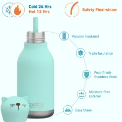 Asobu Botella Bestie Vaca 460ml ·* Botellas De Agua Termo|Botellas De Agua Para El Cole·Botellas Termo