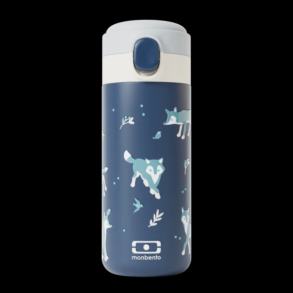 Monbento Botella de Acero Térmica Pop Wolf ·* Botellas De Agua Termo|Botellas De Agua Para El Cole·Botellas Termo