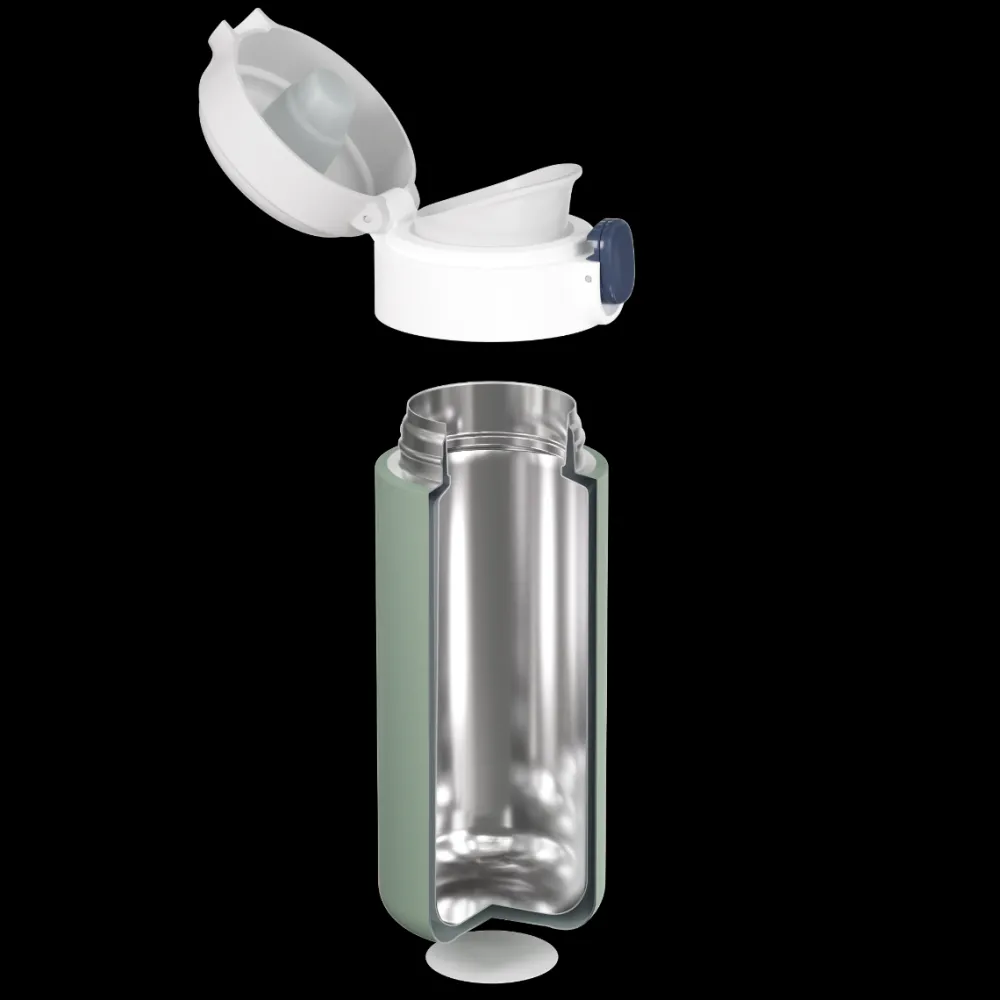Monbento Botella de Acero Térmica Pop Green ·* Botellas De Agua Termo|Botellas De Agua Para El Cole·Botellas Termo