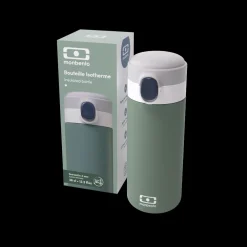 Monbento Botella de Acero Térmica Pop Green ·* Botellas De Agua Termo|Botellas De Agua Para El Cole·Botellas Termo