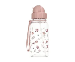 Tutete Botella Plástico leaves Pink* Botellas De Agua De Plástico|Botellas De Agua Para El Cole·Botellas De Plástico